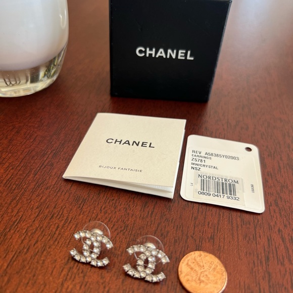 Chanel CC earrings purchased at Chanel in Nordstrom flagship store - Picture 5 of 6